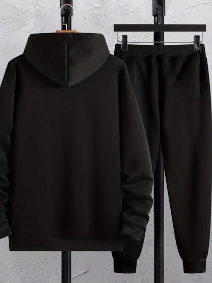 Mens Hoodie and Pants Set by Tee Tall - MHPSTT18 - Black Black