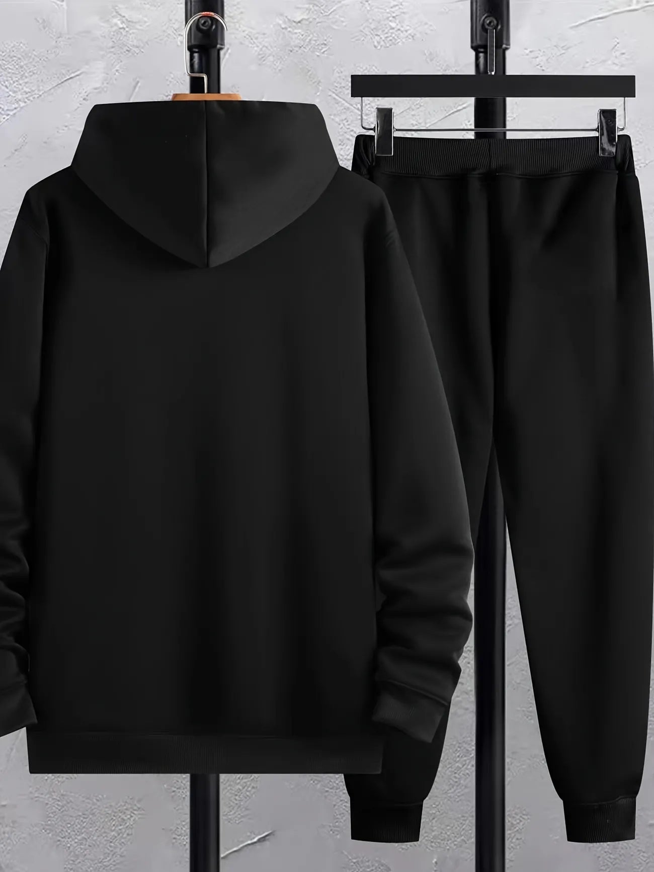 Mens Hoodie and Pants Set by Tee Tall - MHPSTT23 - Black Black