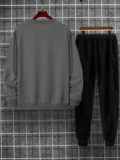 Mens Sweatshirt and Pants Set by Tee Tall - MSPSTT4 - Charcoal Black