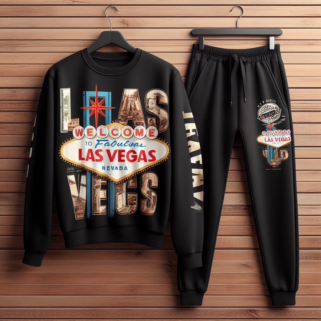 Mens Sweatshirt and Pants Set by Tee Tall - MSPSTT95 - Black Black