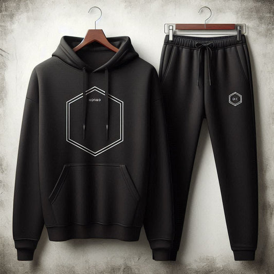 Mens Hoodie and Pants Set by Tee Tall - MHPSTT91 - Black Black