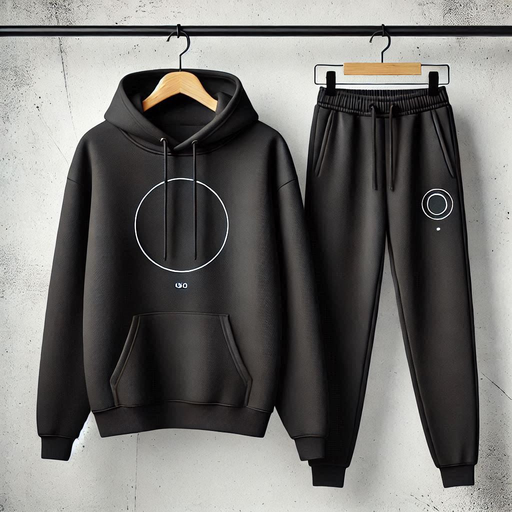 Mens Hoodie and Pants Set by Tee Tall - MHPSTT93 - Black Black