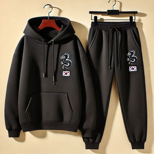 Mens Hoodie and Pants Set by Tee Tall - MHPSTT125 - Black Black