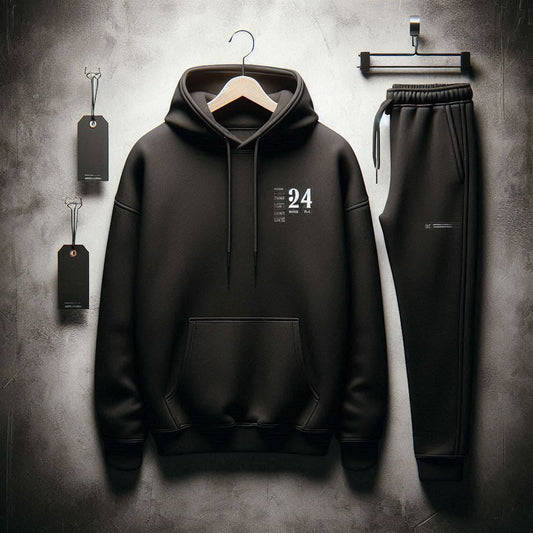 Mens Hoodie and Pants Set by Tee Tall - MHPSTT70 - Black Black