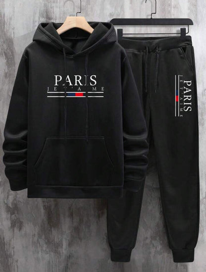 Mens Hoodie and Pants Set by Tee Tall - MHPSTT26 - Black Black