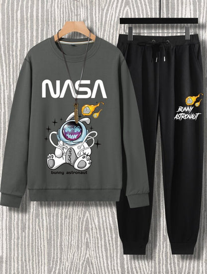 Mens Sweatshirt and Pants Set by Tee Tall - MSPSTT16 - Charcoal Black