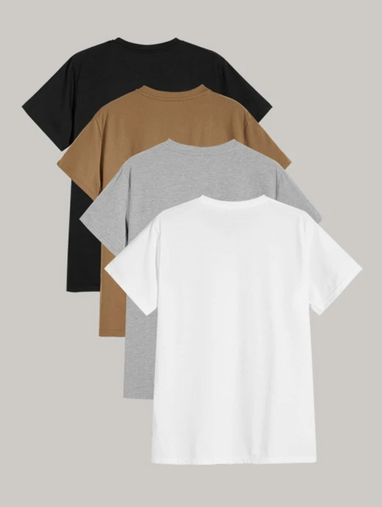 Mens 4 Plain Round Neck T-Shirt Bundle M4PTBU2