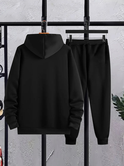 Mens Hoodie and Pants Set by Tee Tall - MHPSTT8 - Black Black