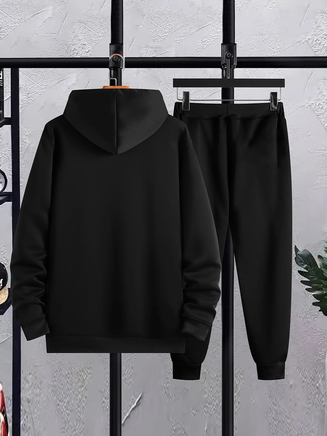 Mens Hoodie and Pants Set by Tee Tall - MHPSTT13 - Black Black