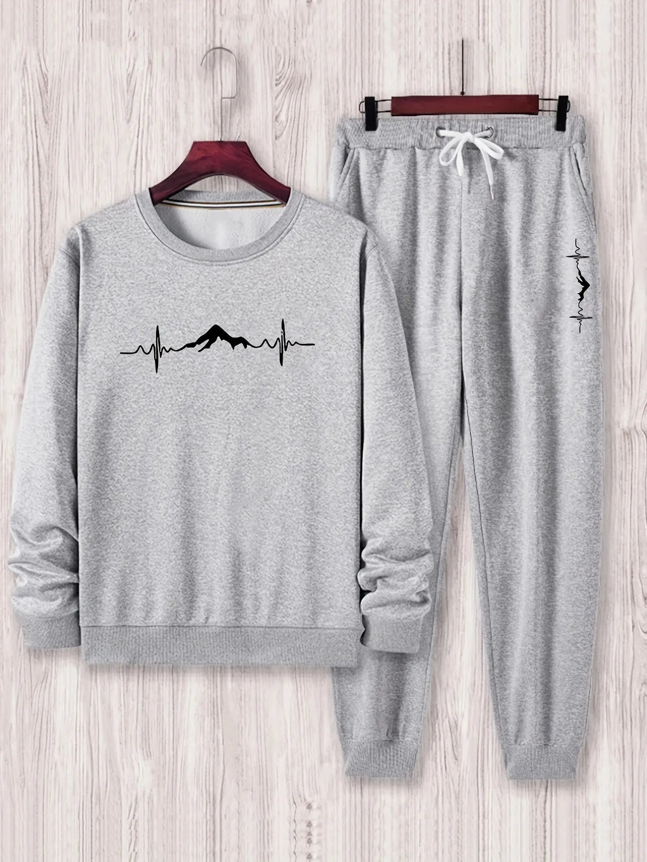 Mens Sweatshirt and Pants Set by Tee Tall - MSPSTT8 - Grey Grey